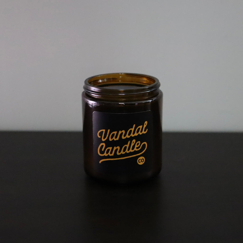 Amber Glass Jar Candles | 8 oz Candle | Soy Wax | Vandal Candle Co.